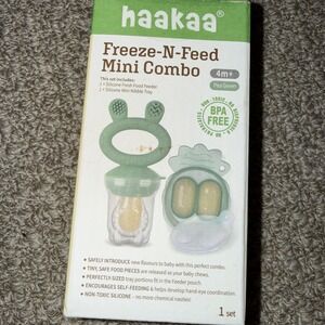 haakaa Silicone Freeze-N-Feed Mini Combo - Pea Green New